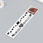 Переводные тату чёрные «Браслеты из сердец», временные татуировки, 20.8×4.7 см - Фото 2