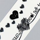 Переводные тату чёрные «Браслеты из сердец», временные татуировки, 20.8×4.7 см - Фото 3