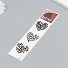 Переводные тату чёрные «Сердца из веточек», временные татуировки, 20.8×4.7 см - Фото 2