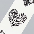 Переводные тату чёрные «Сердца из веточек», временные татуировки, 20.8×4.7 см - Фото 3