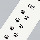 Татуировка на тело черная "Лапки котика" 20,8х4,7 см - фото 23145041