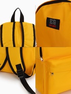 Рюкзак молодёжный на молнии, с карманом, однотонный, размер 29×12×39 см, ярко-жёлтый - Фото 8