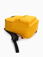 Рюкзак молодёжный на молнии, с карманом, однотонный, размер 29×12×39 см, ярко-жёлтый - Фото 9