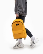 Рюкзак молодёжный на молнии, с карманом, однотонный, размер 29×12×39 см, ярко-жёлтый - Фото 7