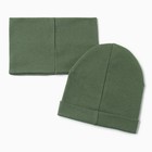 Шапка детская KAFTAN со снудом,  р-р 54-58, хаки - фото 24998197