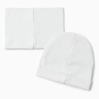 Шапочка детская Крошка я со снудом, р. 44, серый - Фото 6