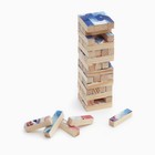 Падающая башня, дженга, 56 брусков, 23.5 х 6.6 см, брусок 6.6 х 1.5 см - фото 46582157