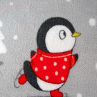 Плед Belezza Пингвинята на катке 150х200см, микрофибра 190г/м, пэ100% - фото 33390459