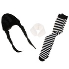 Карнавальный набор «Готическая девчонка»: парик, чулки, воротник - Фото 2