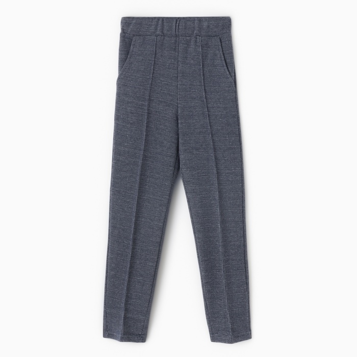 Брюки школьные для мальчика, цвет синий, рост 158 см - Фото 1