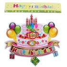 Плакат «С Днём Рождения», торт с шарами - Фото 3