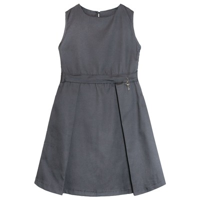Сарафан школьный для девочки, тёмно-серый, рост 152 см