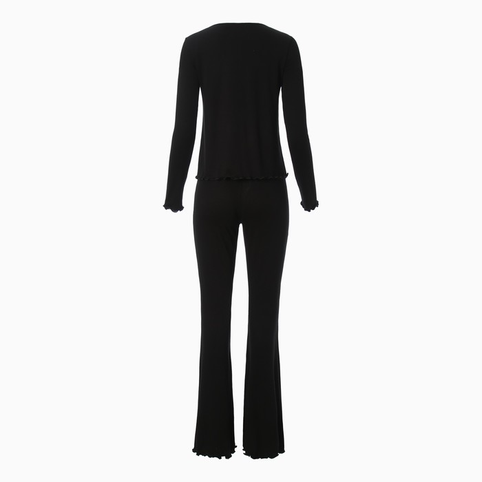 Комплект (джемпер,брюки) женский MINAKU, цвет черный р-р 42 - фото 1909363570