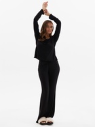 Пижама женская (лонгслив, брюки) MINAKU: Home collection, размер 44, чёрная - Фото 3