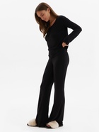 Пижама женская (лонгслив, брюки) MINAKU: Home collection, размер 46, чёрная - Фото 4