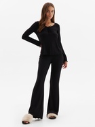 Пижама женская (лонгслив, брюки) MINAKU: Home collection, размер 48, чёрная - Фото 5