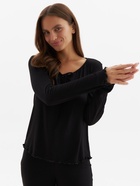 Пижама женская (лонгслив, брюки) MINAKU: Home collection, размер 48, чёрная - Фото 6