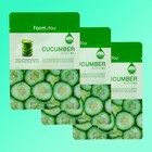 Новогодний набор из 3 масок для лица Farmstay с экстрактом огурца - Фото 4