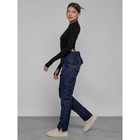 Горнолыжный костюм женский, размер 44, цвет тёмно-синий - Фото 11