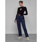 Горнолыжный костюм женский, размер 44, цвет тёмно-синий - Фото 20