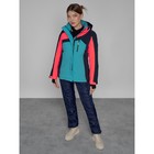 Горнолыжный костюм женский, размер 44, цвет тёмно-синий - Фото 8