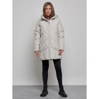 Куртка зимняя женская, размер 52, цвет светло-серый - Фото 1