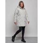 Куртка зимняя женская, размер 52, цвет светло-серый - Фото 2