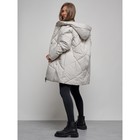 Куртка зимняя женская, размер 52, цвет светло-серый - Фото 14