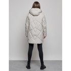 Куртка зимняя женская, размер 52, цвет светло-серый - Фото 4