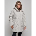Куртка зимняя женская, размер 52, цвет светло-серый - Фото 8