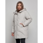 Куртка зимняя женская, размер 52, цвет светло-серый - Фото 10