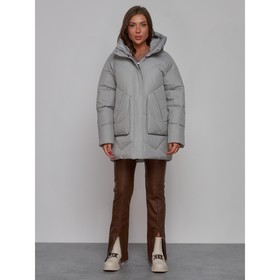 Куртка зимняя женская, размер 56, цвет светло-серый