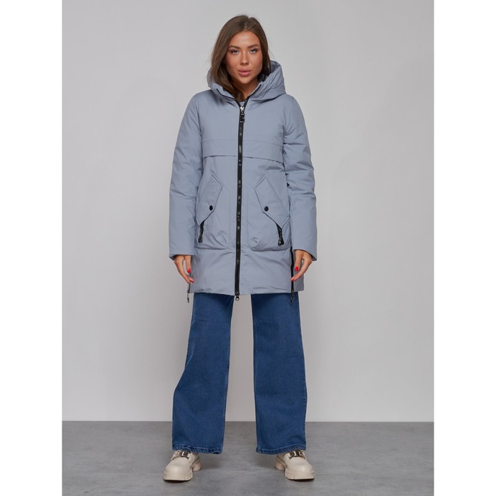 Куртка зимняя женская, размер 44, цвет голубой - Фото 1