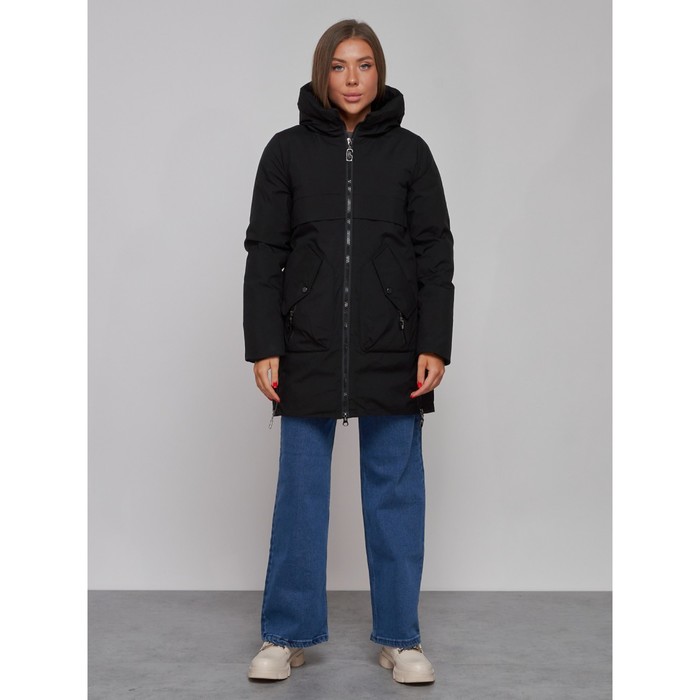 Куртка зимняя женская, размер 50, цвет чёрный - Фото 1