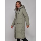 Пальто утепленное двухстороннее женское, размер 48, цвет зелёный - Фото 7