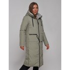 Пальто утепленное двухстороннее женское, размер 48, цвет зелёный - Фото 8