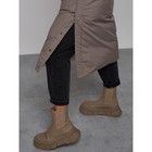 Пальто утепленное двухстороннее женское, размер 48, цвет коричневый - Фото 13