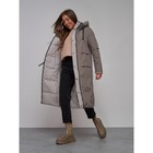 Пальто утепленное двухстороннее женское, размер 48, цвет коричневый - Фото 15