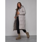 Пальто утепленное двухстороннее женское, размер 48, цвет коричневый - Фото 27