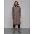 Пальто утепленное двухстороннее женское, размер 48, цвет коричневый - Фото 6