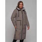 Пальто утепленное двухстороннее женское, размер 48, цвет коричневый - Фото 9