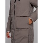 Пальто утепленное двухстороннее женское, размер 48, цвет коричневый - Фото 10