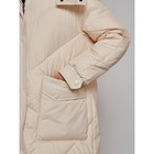 Пальто утепленное зимнее женское, размер 42, цвет бежевый - Фото 12