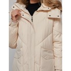 Пальто утепленное зимнее женское, размер 42, цвет бежевый - Фото 15
