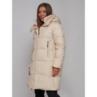 Пальто утепленное зимнее женское, размер 42, цвет бежевый - Фото 10