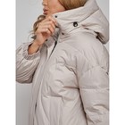Пальто утепленное зимнее женское, размер 42, цвет бежевый - Фото 14