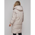Пальто утепленное зимнее женское, размер 42, цвет бежевый - Фото 18
