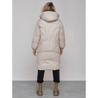 Пальто утепленное зимнее женское, размер 42, цвет бежевый - Фото 5