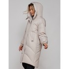 Пальто утепленное зимнее женское, размер 42, цвет бежевый - Фото 8