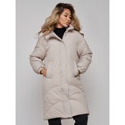 Пальто утепленное зимнее женское, размер 42, цвет бежевый - Фото 9